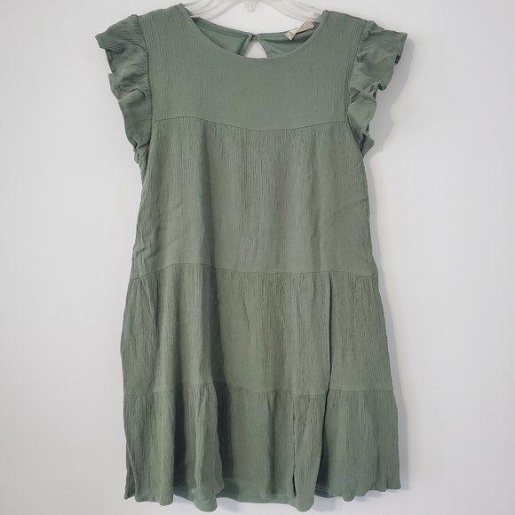 Altar'd State Dresses & Skirts - Altar'd State Theodora Sage Green Dress Womens Small Flutter Sleeve Pockets